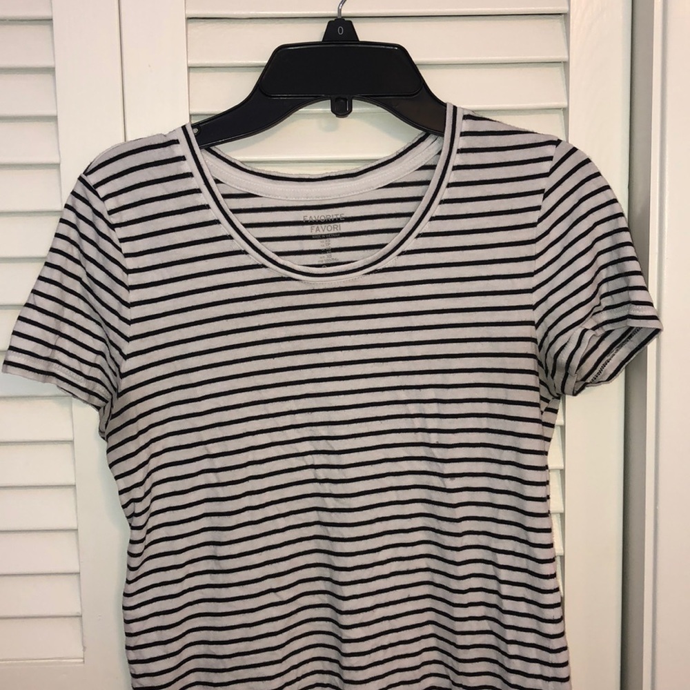 white and black striped shirt from gap